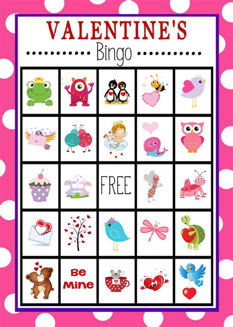 Free Printable Valentine Bingo Games